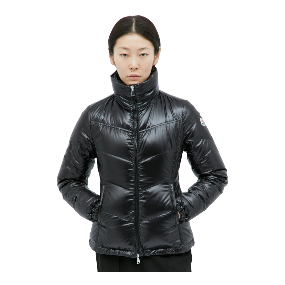 Moncler Gewatteerd Nylon Donsjack Black Dames