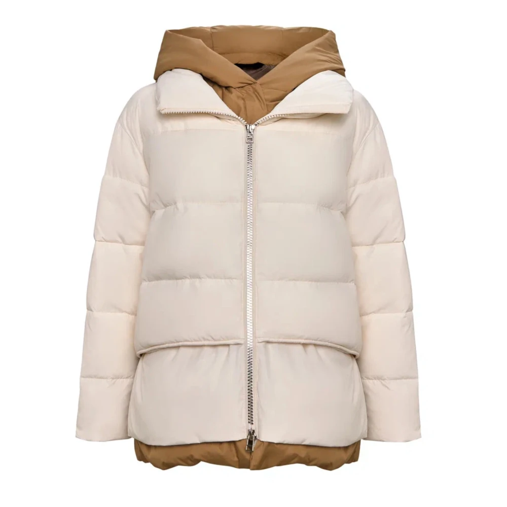 Cesare Gaspari Femme Blanc Vestes, Taille: 42 Fr Doudoune À Capuche