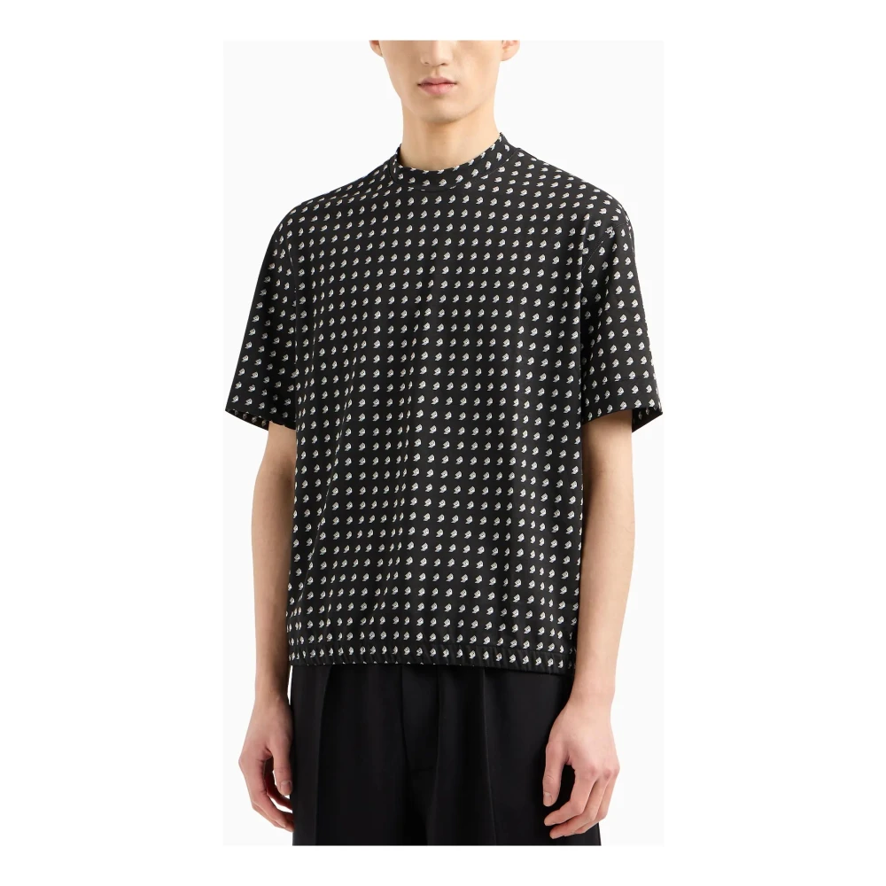Emporio Armani Stijlvolle Jersey T-shirts en Polos Black Heren