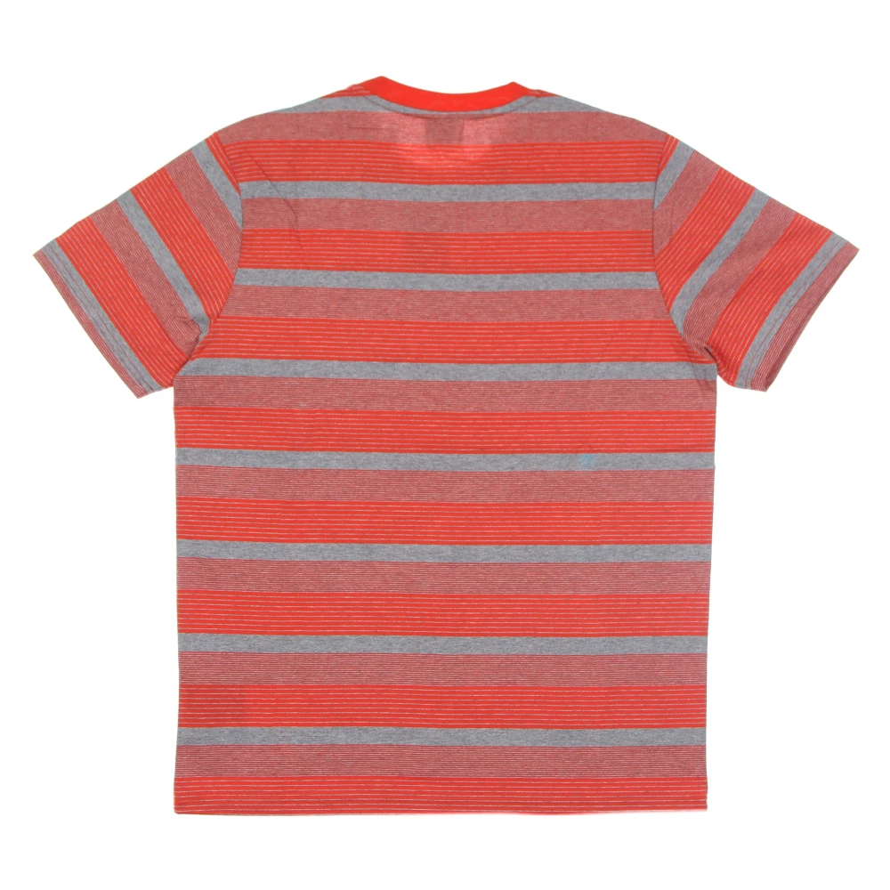 HUF Gestreepte gebreide top met ronde hals Red Heren