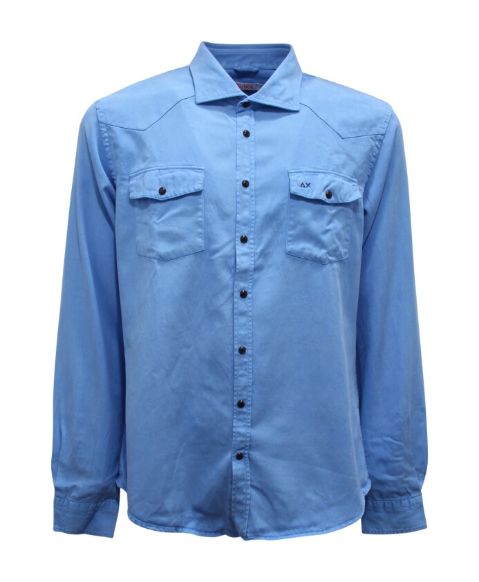 chemise-en-gabardine-bleu-ciel-surteint