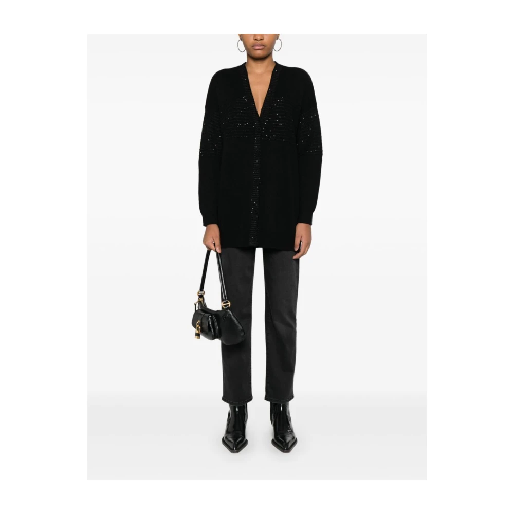 Twinset Zwarte Cardigan Sweater Black Dames