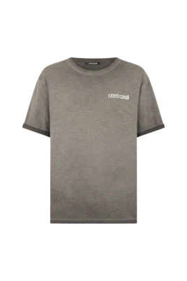 Grå T-shirt med ormtryck på ryggen