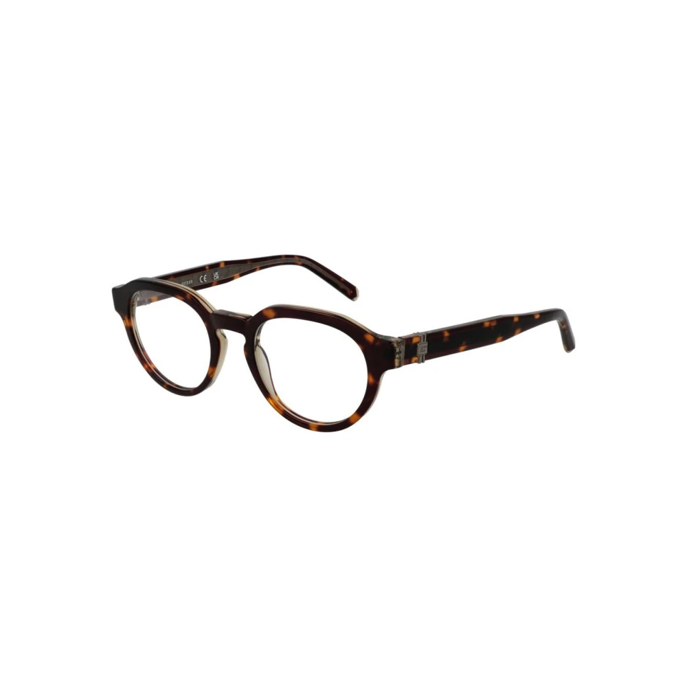 Guess Men's Brown Round Acetate Optical Frames