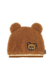 Mjuk Teddybjörnshatt med Elastiskt Band och Gyllene Logopatch