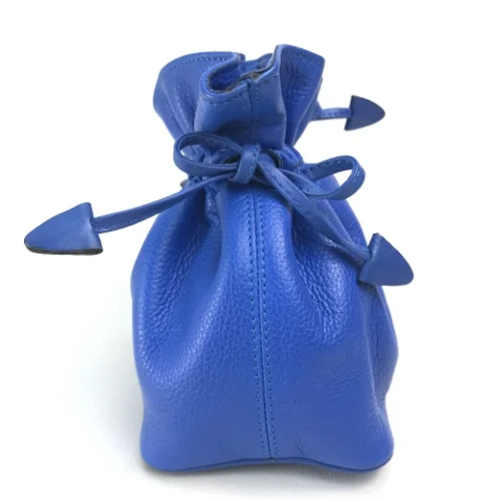 Celine Vintage Pre-owned Leather shoulder-bags Blue Dames