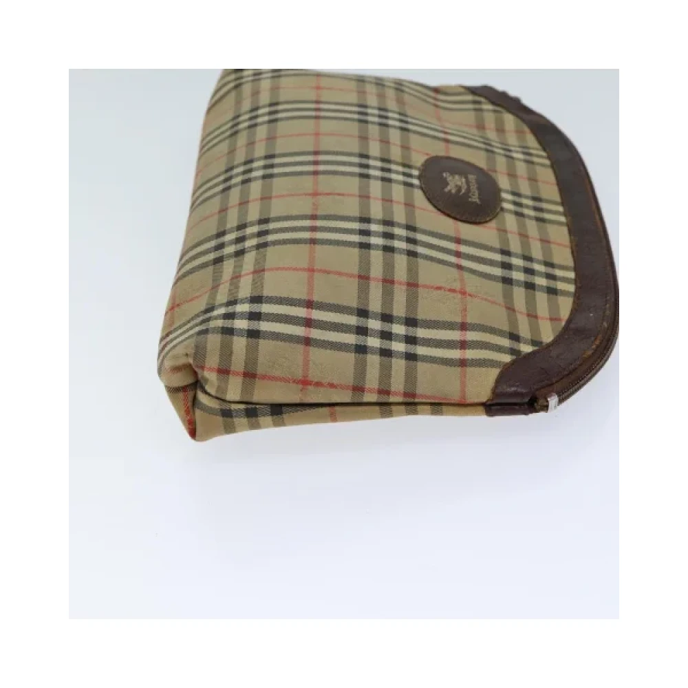 Burberry Vintage Pre-owned Canvas pouches Beige Dames