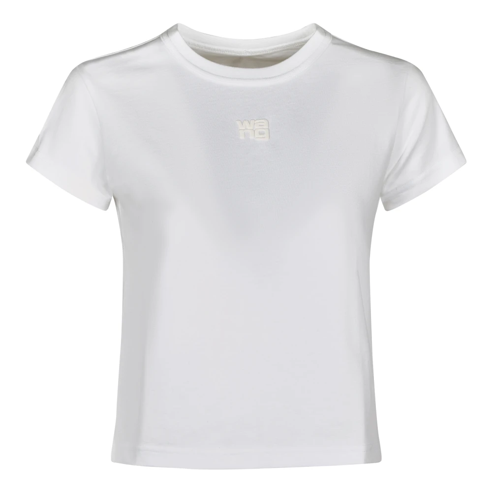 Alexander Wang Women's White T-Shirts, Xs, T-Shirts And Polos With Puff Logo