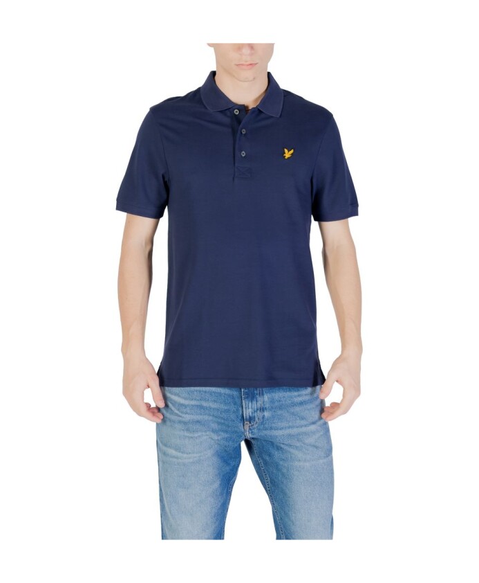 polo-en-coton-bleu