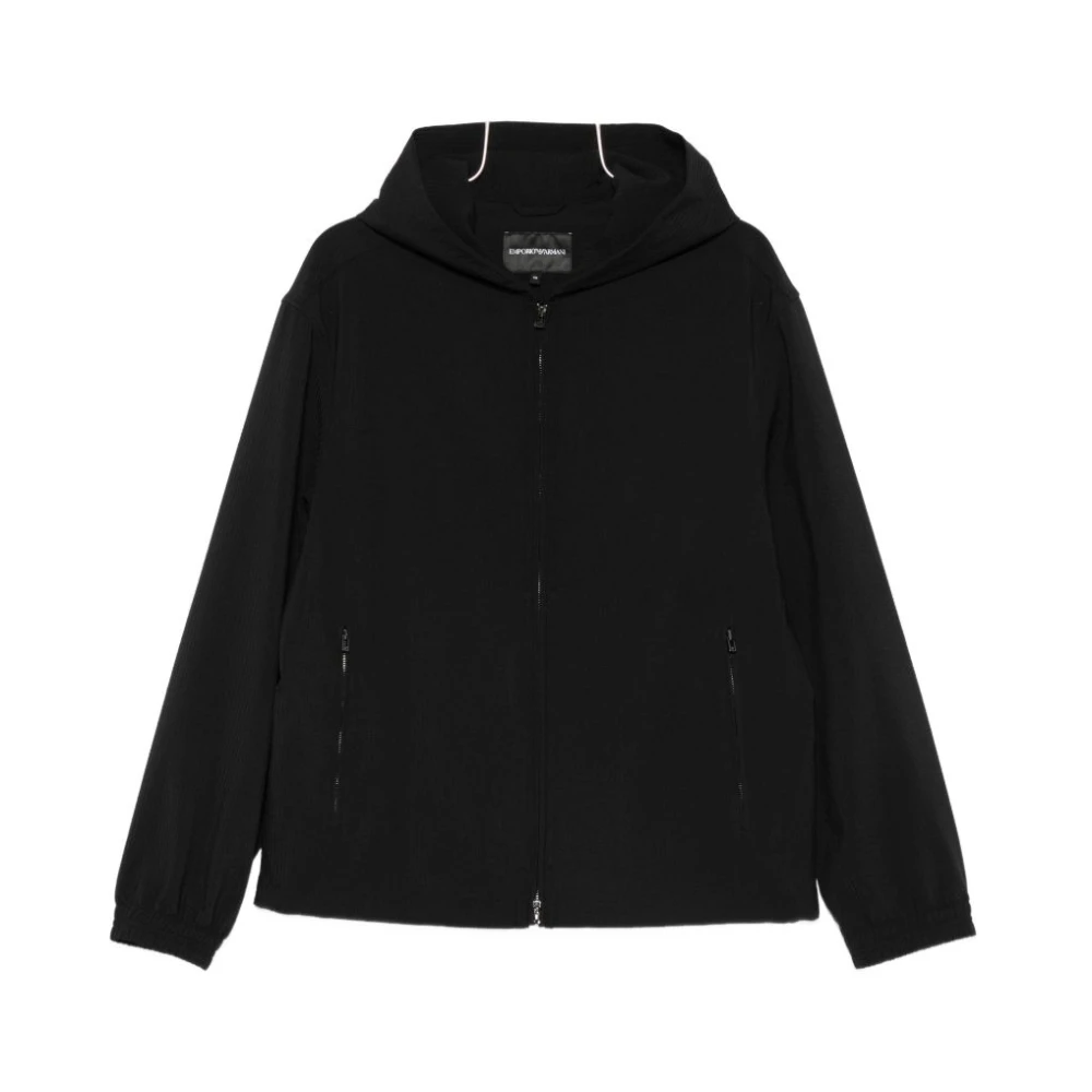 Emporio Armani Men's Black Zip-Throughs, Xl, Zip-Through Hooded Sweatshirt