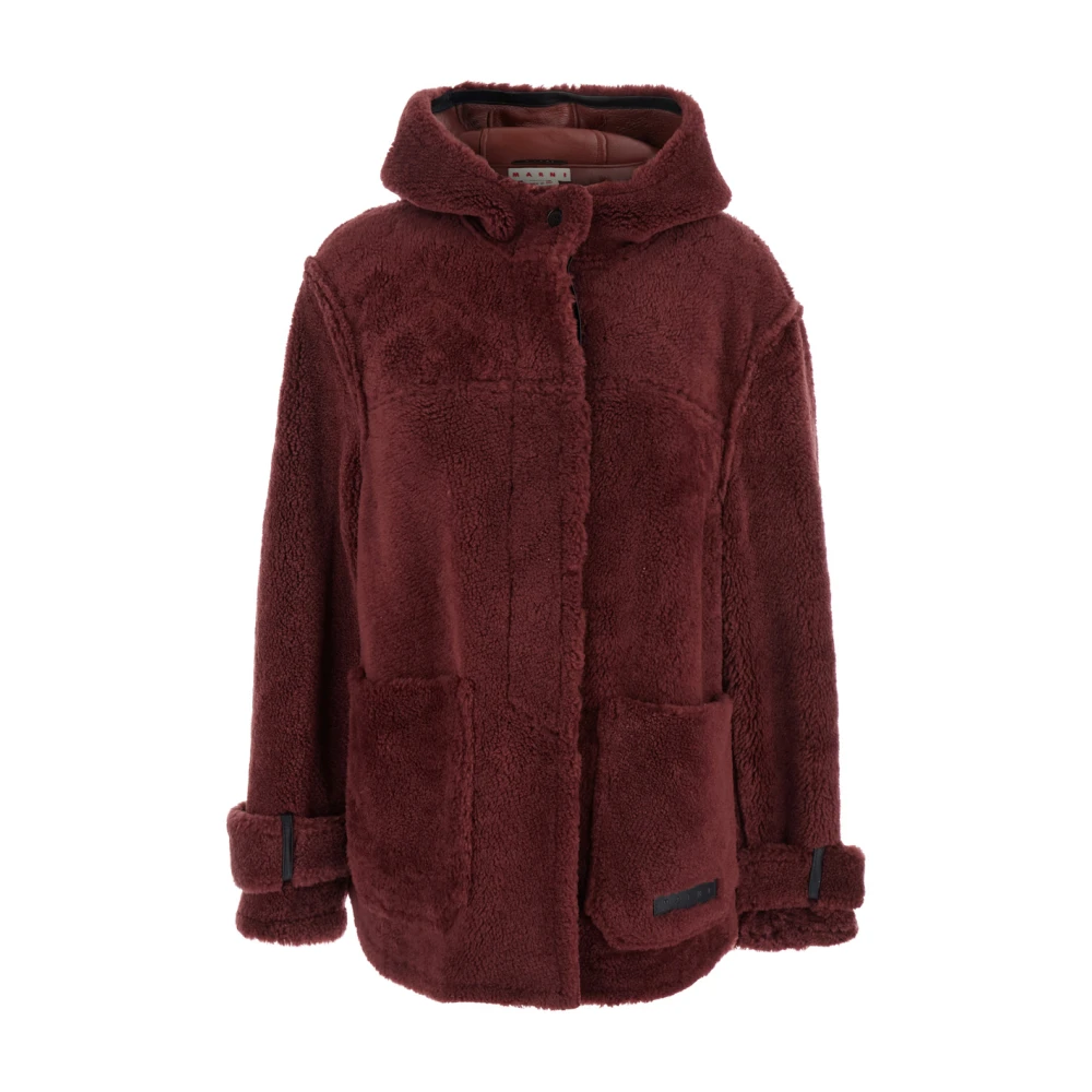 Marni Women's Brown Single-Breasted Coats, Xs, Jacket For
