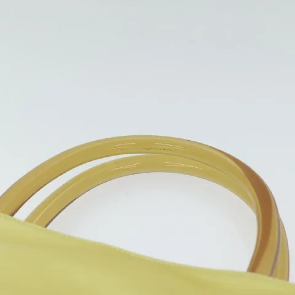 Prada Vintage Pre-owned Satin handbags Yellow Dames