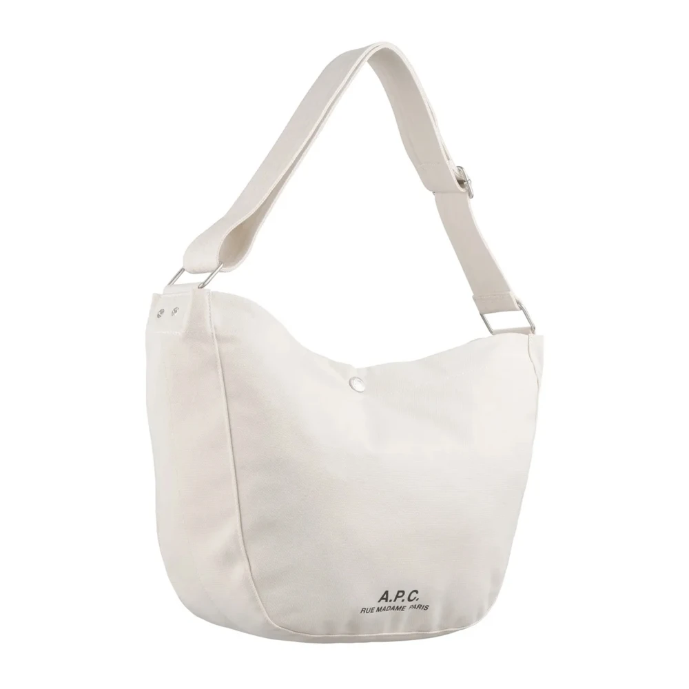 A.p.c. Schoudertas met Logo Print Beige Dames