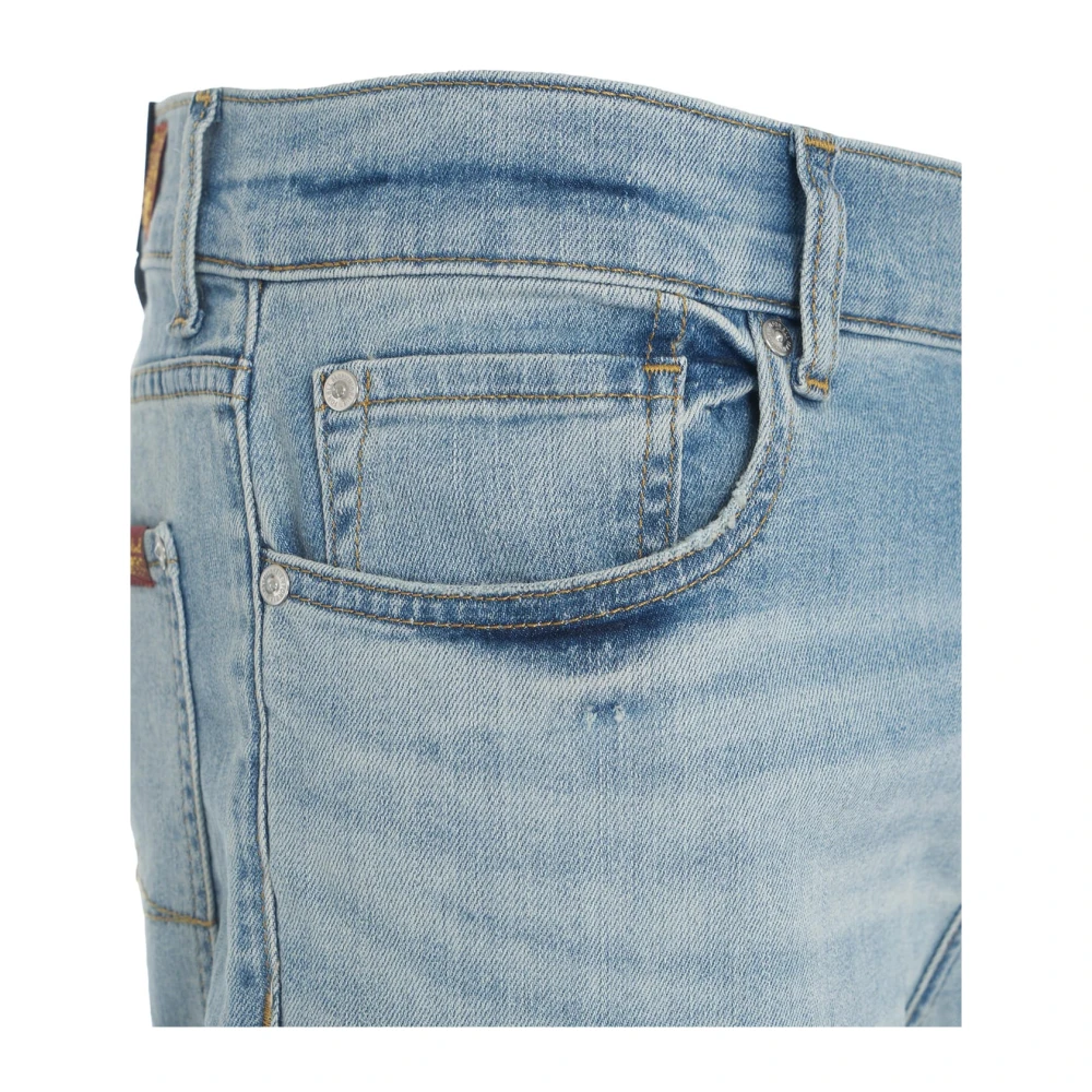 7 For All Mankind Jeans Straight Pre-owned Blue Heren