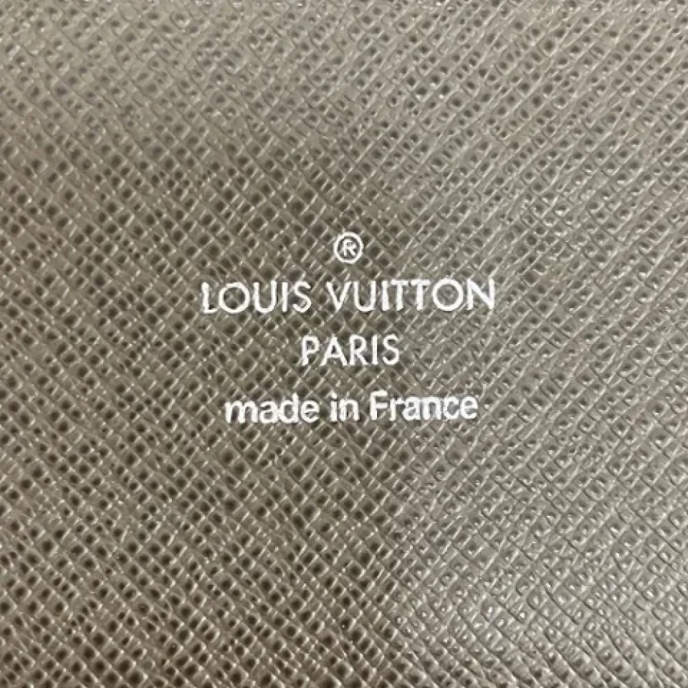 Louis Vuitton Vintage Pre-owned Leather wallets Gray Heren
