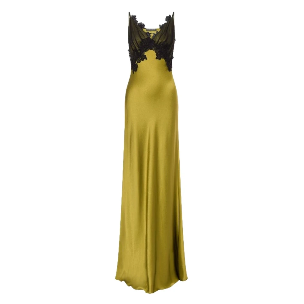 Alberta Ferretti Women's Green Gowns,, Polyester Dresses And Jumpsuits Large