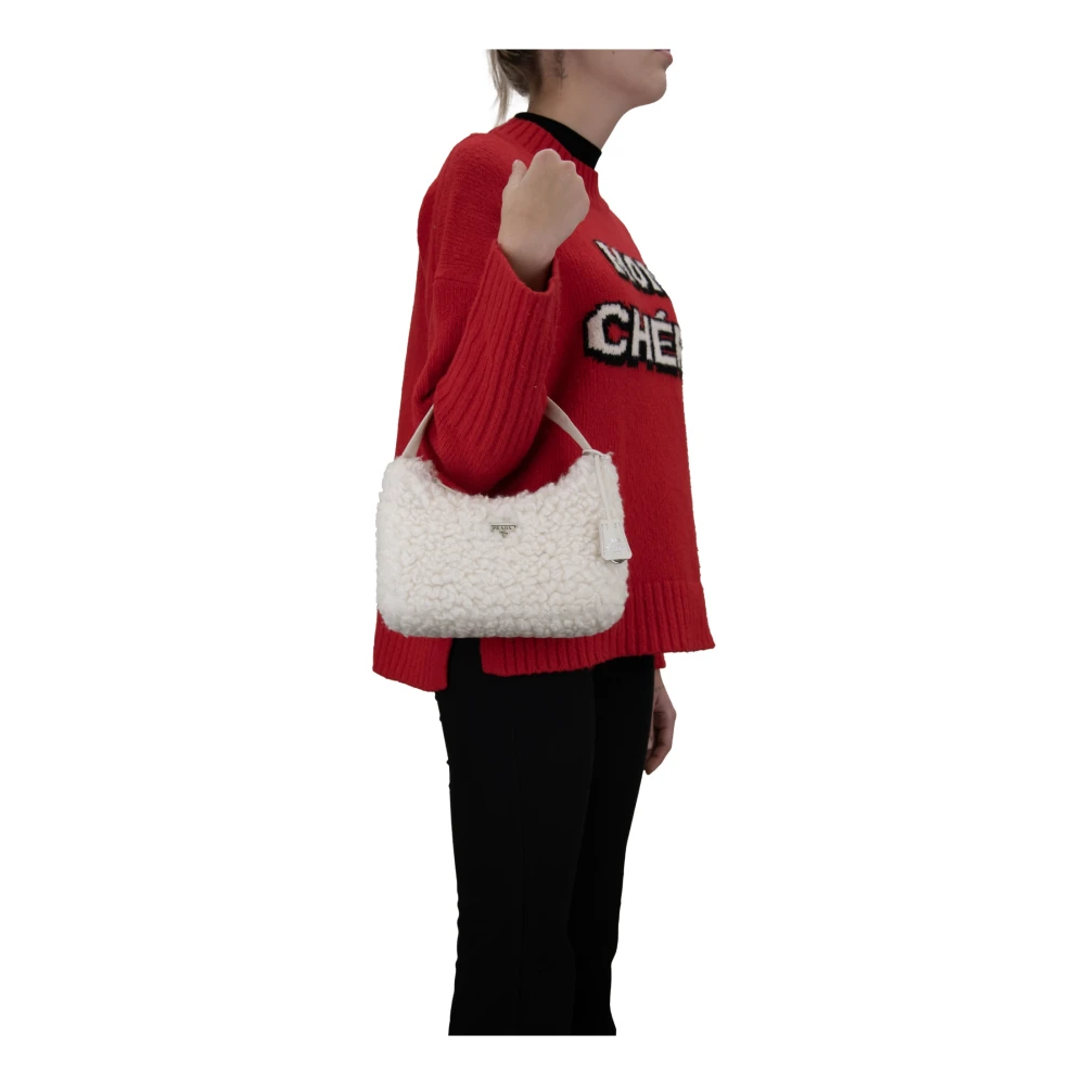 Prada Stijlvolle Handtas met Rits White Dames