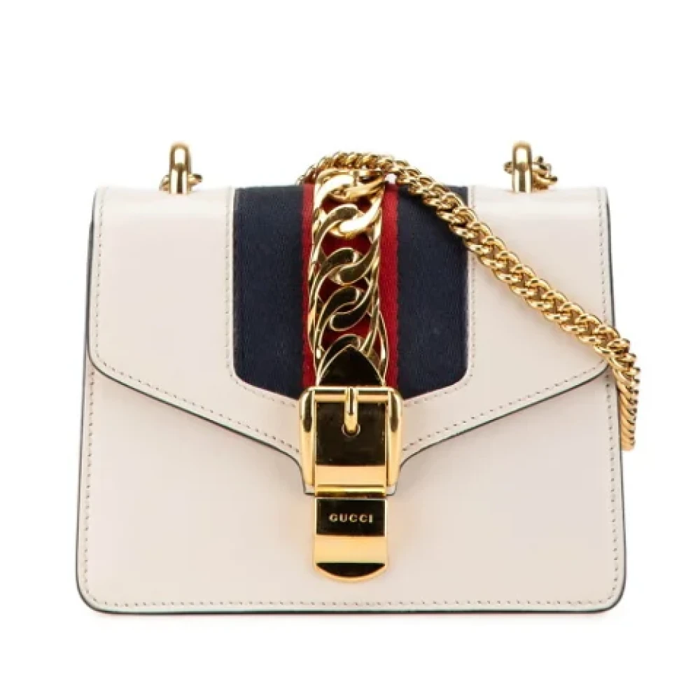 Gucci Vintage Pre-owned Leather gucci-bags White Dames
