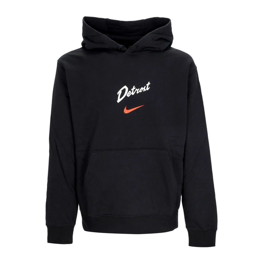 Nike Detroit Pistons Club Hoodie Svart Black, Herr