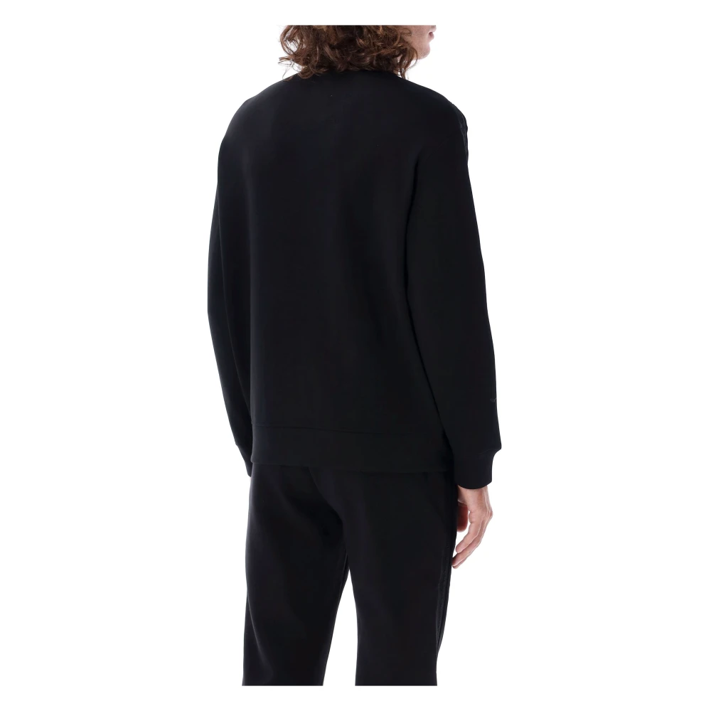 Emporio Armani Zwarte Gebreide Rits-Track Jacket Black Heren