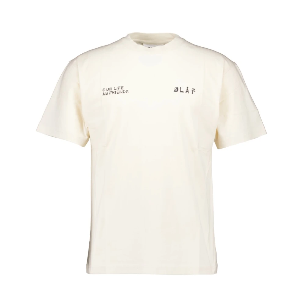 Olaf Hussein Dual logo tee t-shirts off white Heren