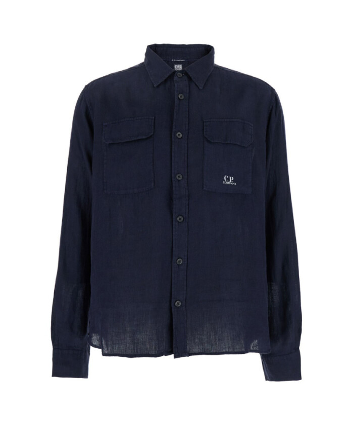blue-logo-linen-shirt