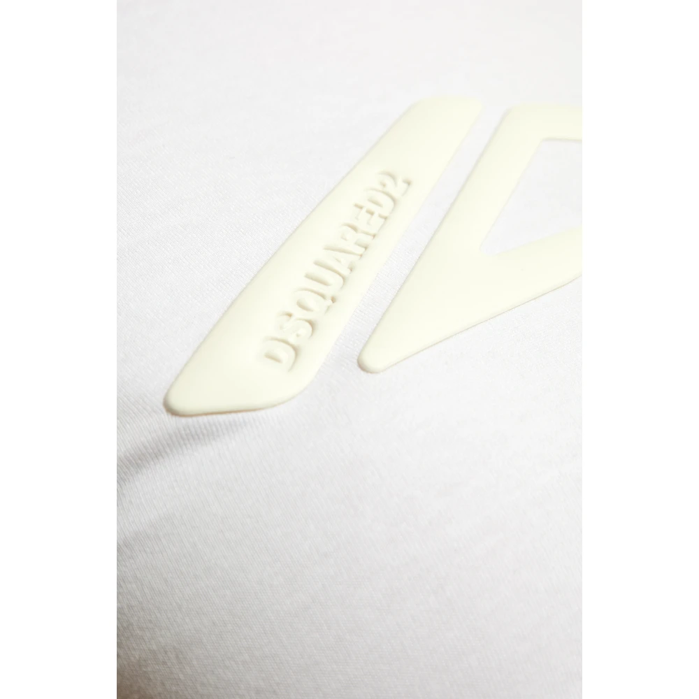 Dsquared2 T-shirt met logo White Dames