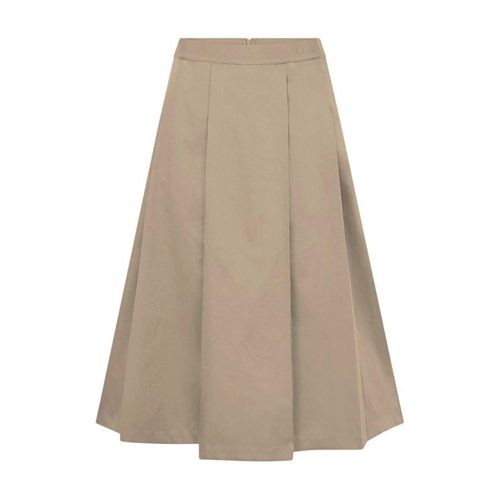 Raffaello Rossi Vrouw Beige Rokken Dames, Xs, Geplooide Midi Rok