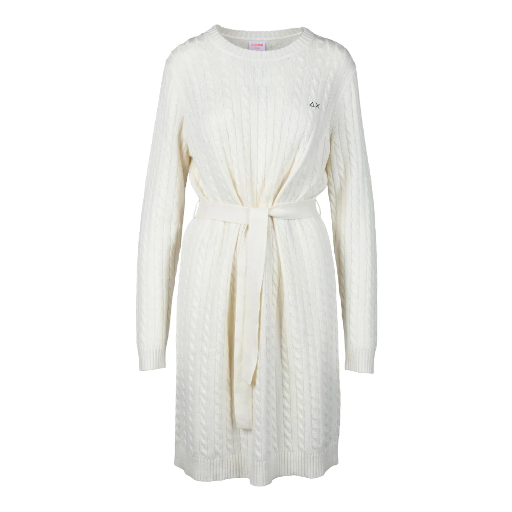 Sun68 Merino Wolmix Jurk White Dames