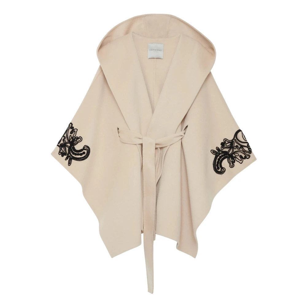 Ermanno Scervino Wollen Jas met Oversized Pasvorm Beige Dames