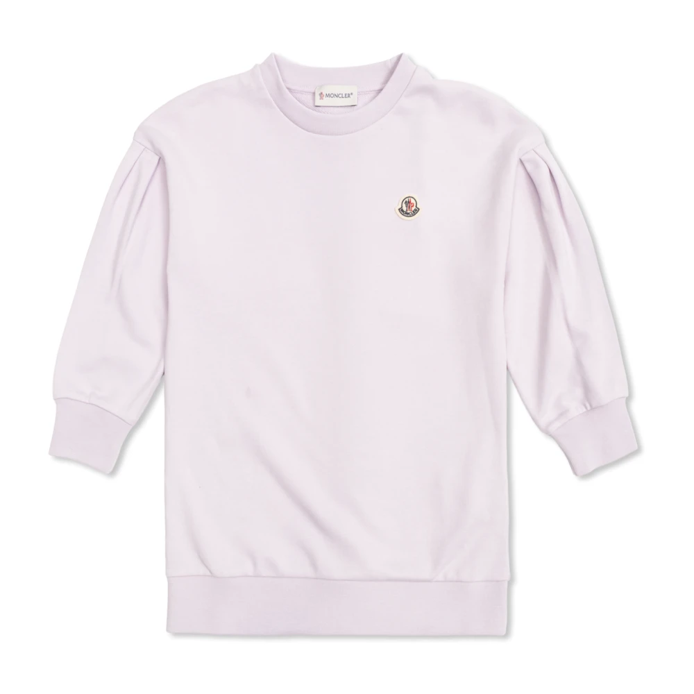 Moncler Unisex Kids Purple Kids Sweatshirts, 8 Y, Logo Patch Sweatshirt