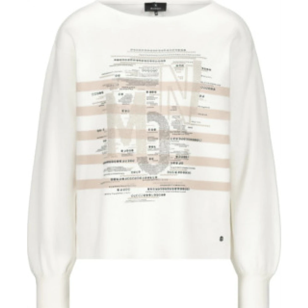 Monari Off-White Pullover Sweater White Dames