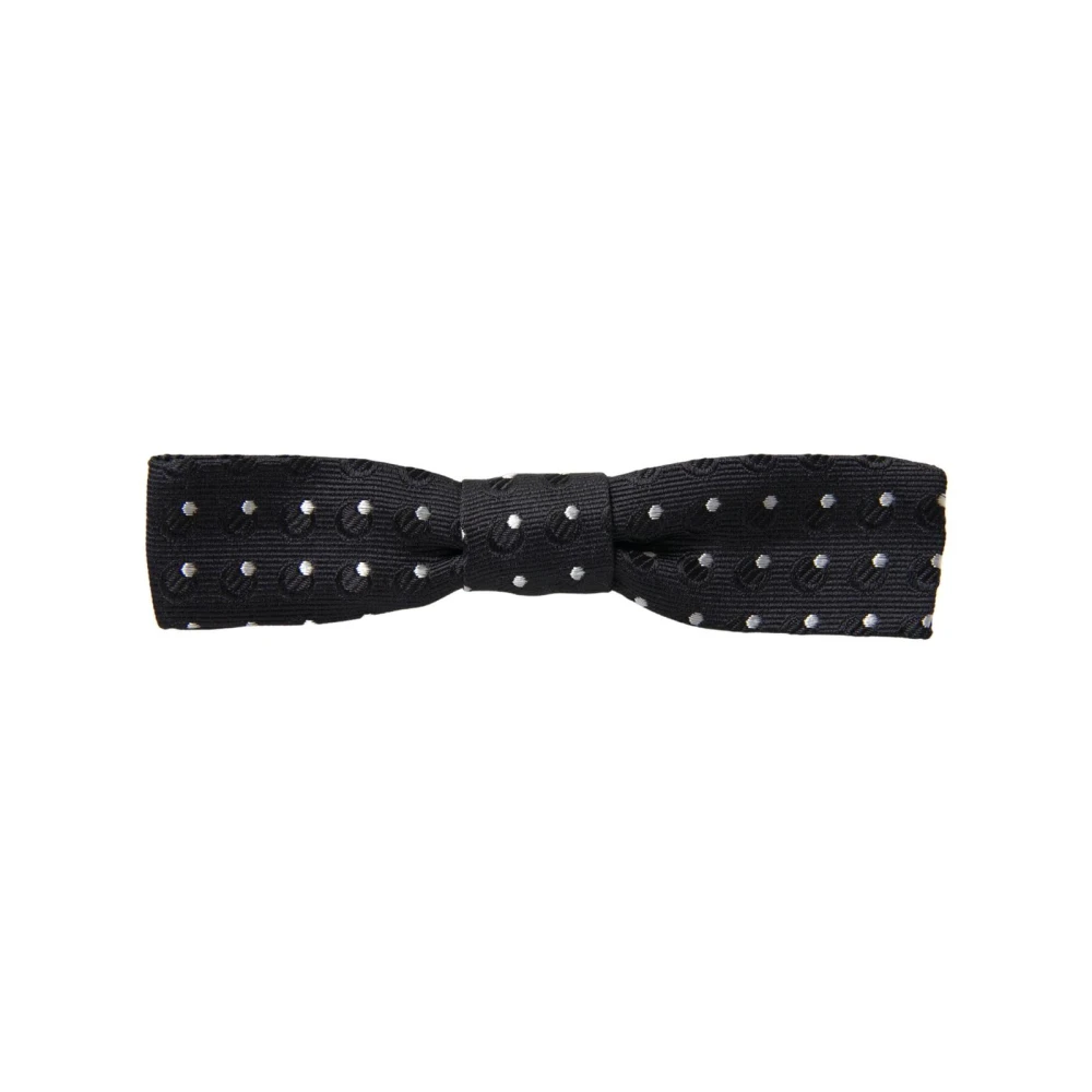 Dolce & Gabbana Men's Black Bow Ties, One Size, Polka Dot Silk Bow Tie