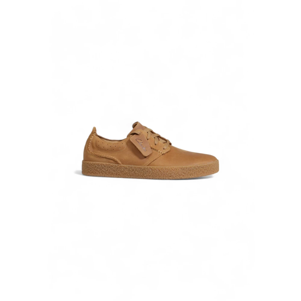 Clarks Men's Beige Lace-Up Shoes With Rubber Sole