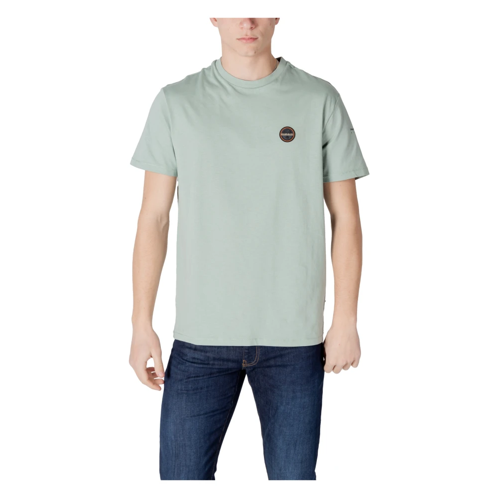 Napapijri Groene Katoenen T-shirt voor Mannen Green Heren