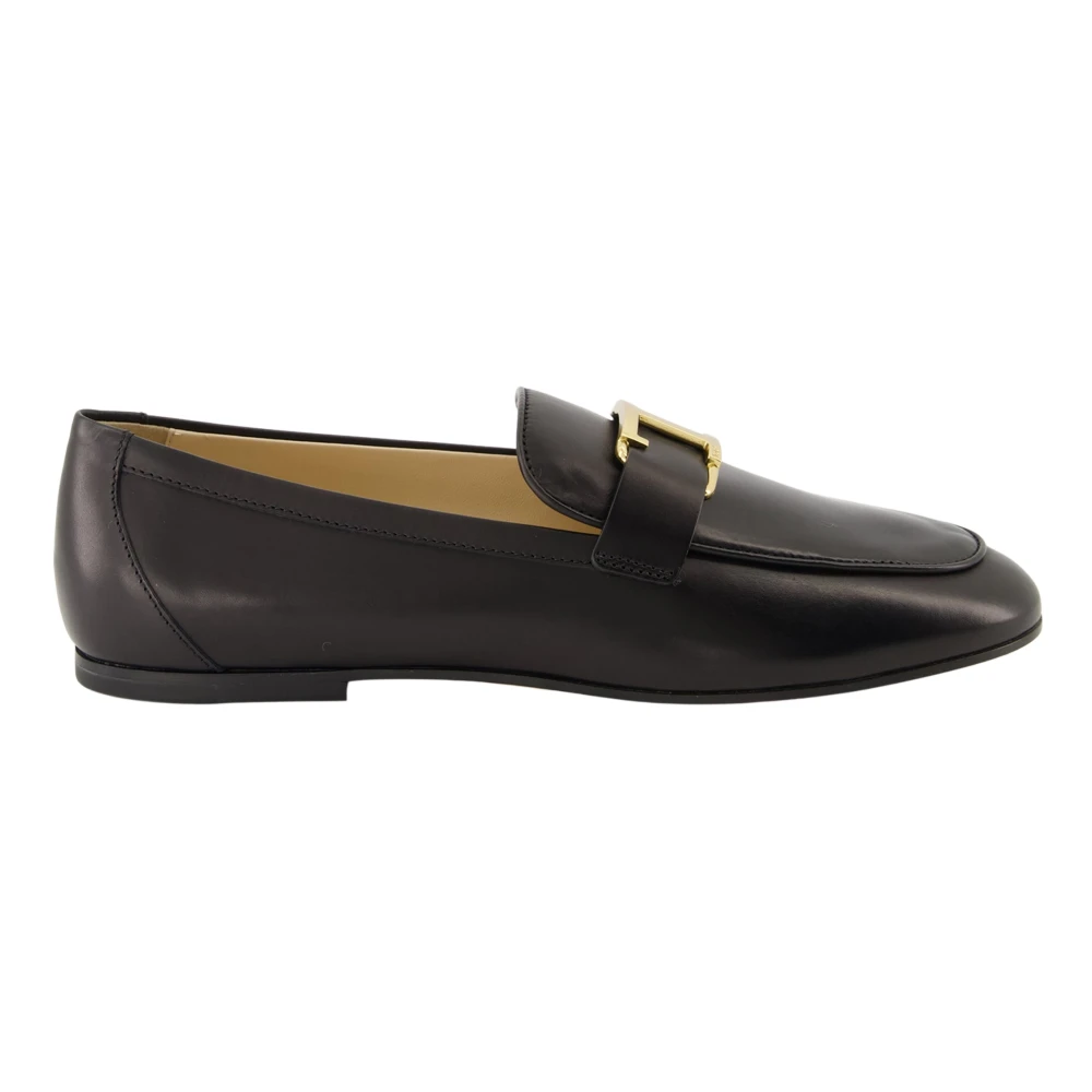 Tod's Women's Black Classic Leather Loafers - Loafers - 7 Uk - Shoes