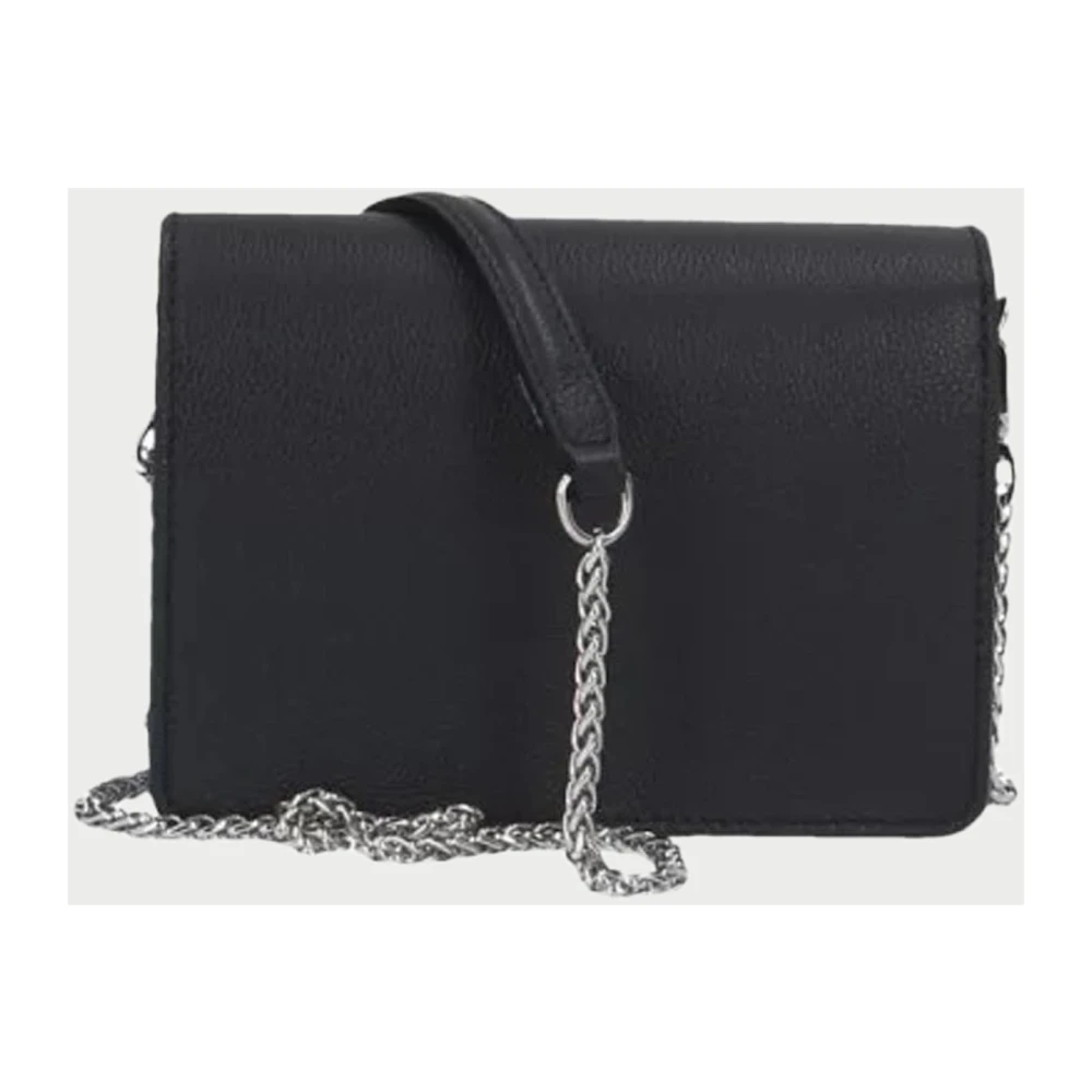 John Richmond Zwarte schoudertas met zilveren logo Black Dames