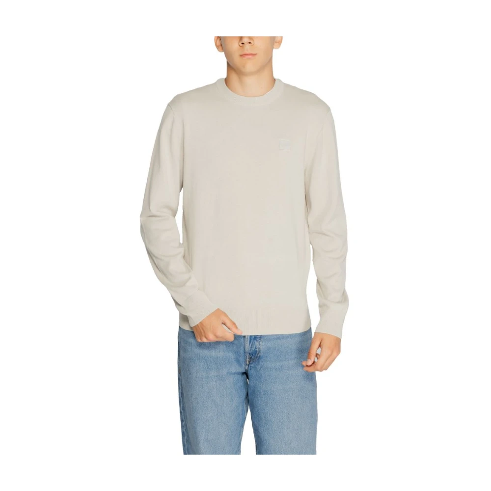Hugo Boss Beige Katoenen T-shirt Heren Jersey Beige Heren
