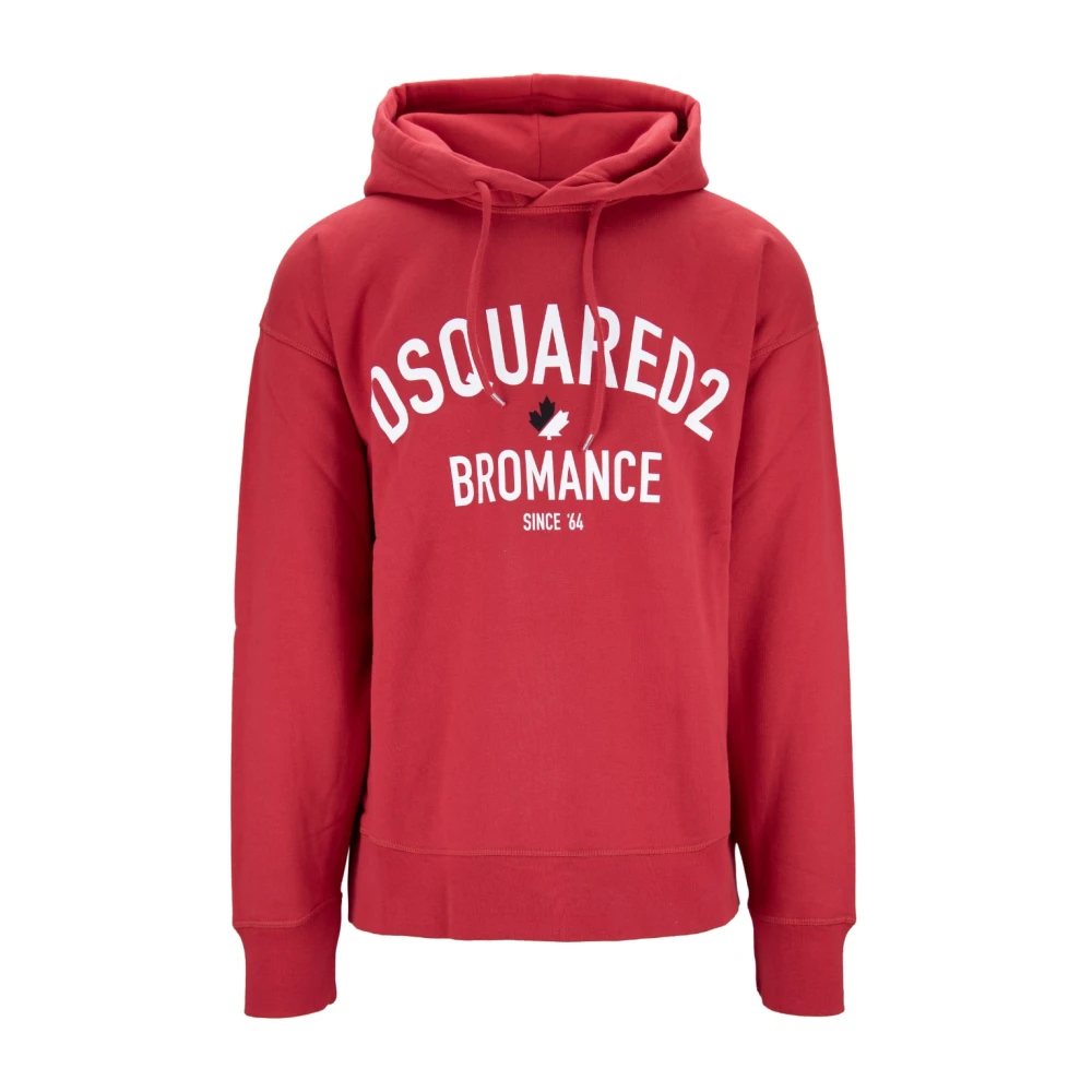 Dsquared2 Men's Red Hooded Sweatshirt With Drawstring - Hoodies - 2XL - Sweatshirts & Hoodies