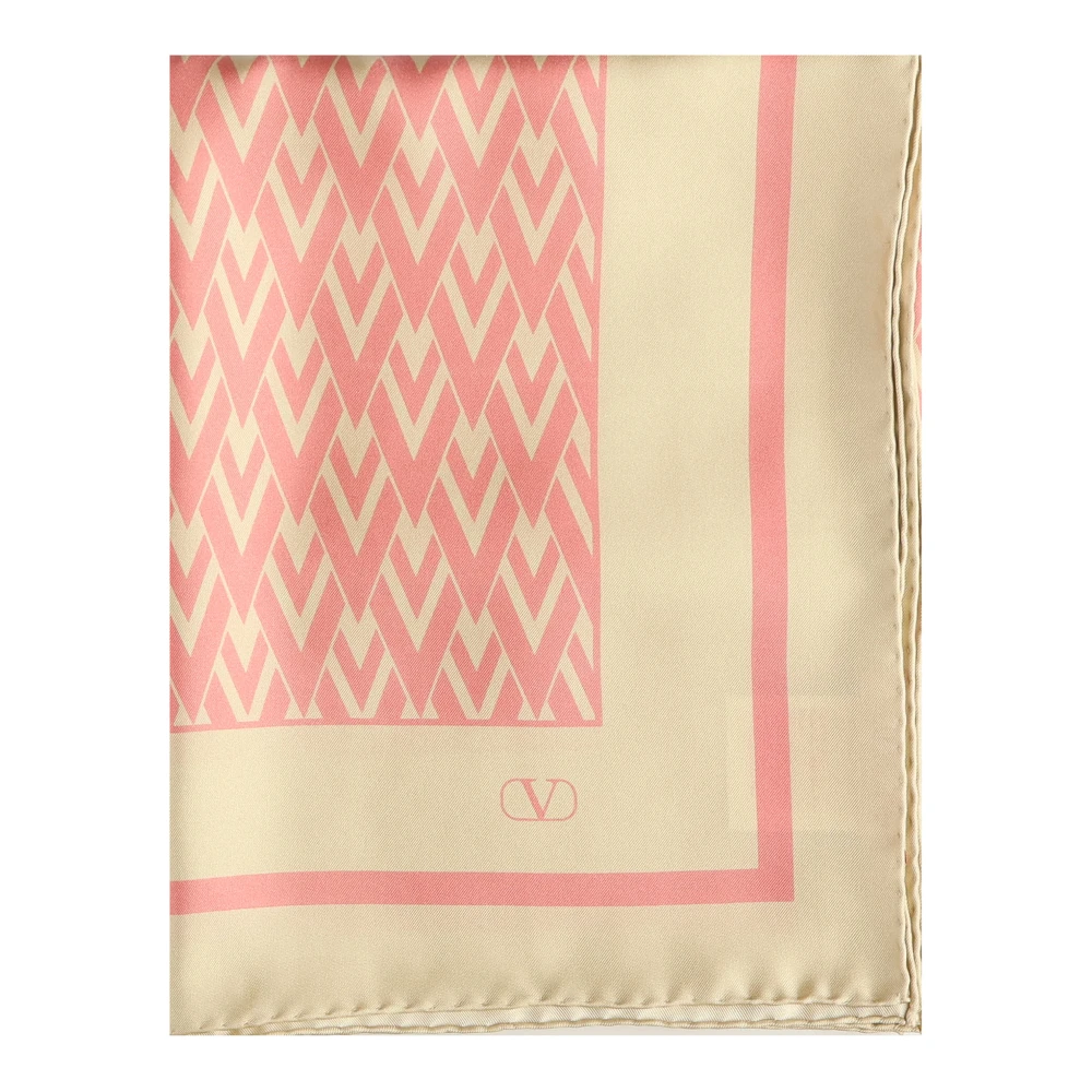 Valentino Garavani Zijden Sjaal Collectie Pink Dames