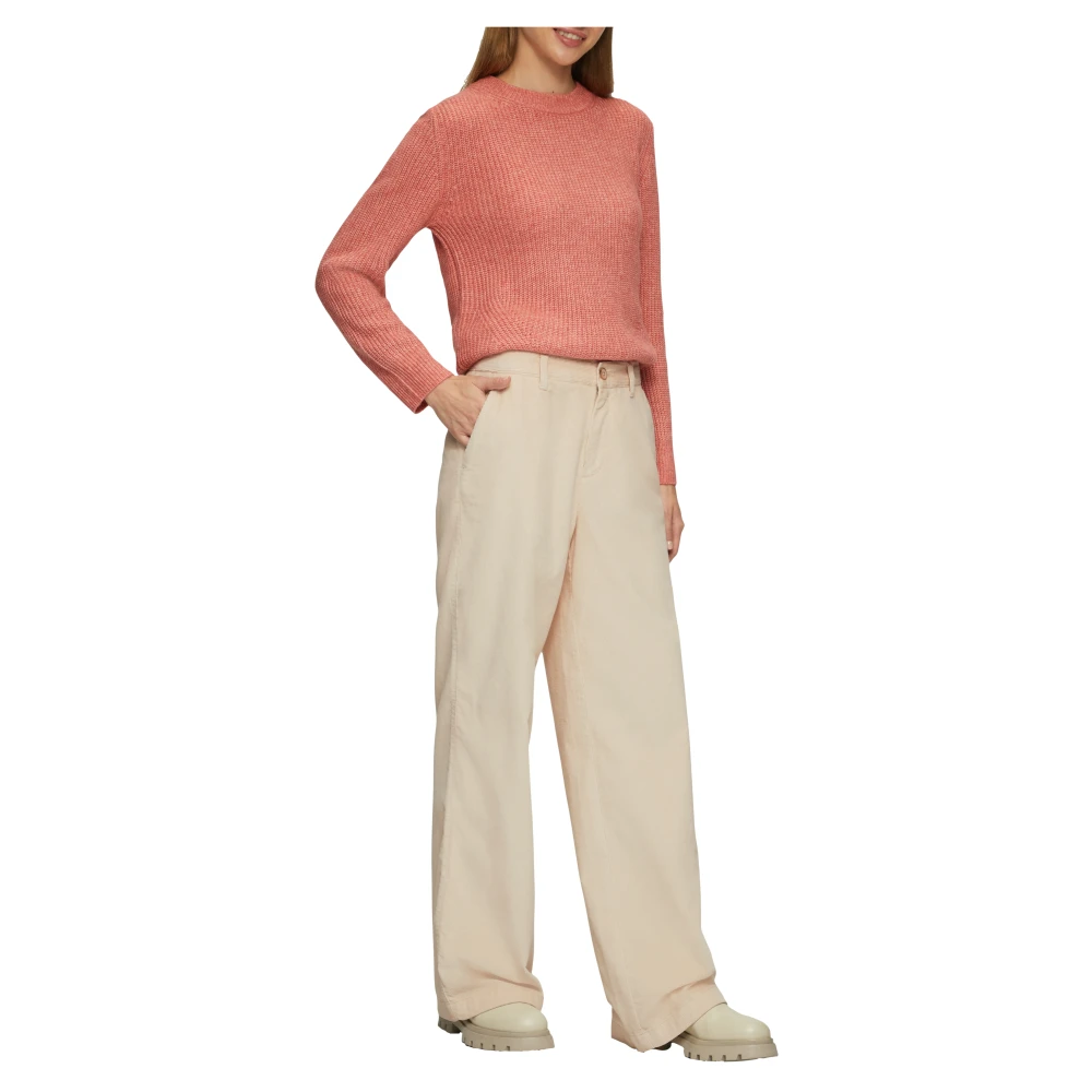 s.Oliver Wijde Pijp Corduroy Broek Beige Dames