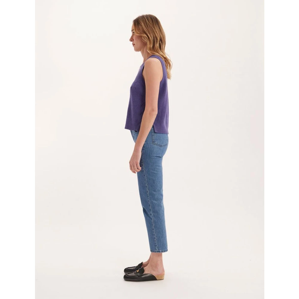 Ines De La Fressange Paris Agatha paarse mouwloze trui Purple Dames