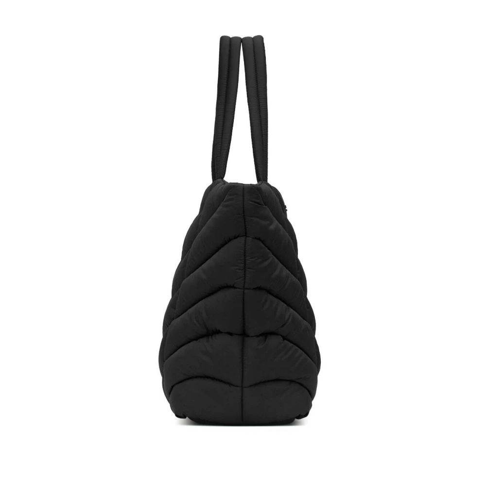 Saint Laurent Gewatteerde Puffer Tote Tas Black Dames