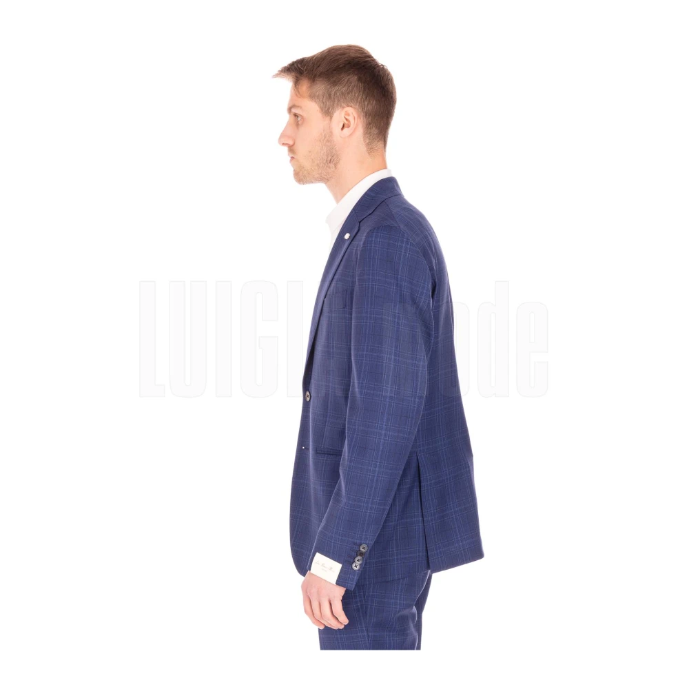 Luigi Bianchi Mantova Elegante Jurk Blue Heren