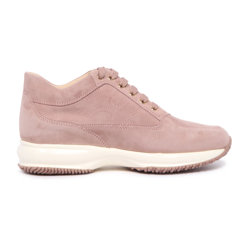 Hogan Women's Pink Sneakers, 6 Uk, Interactive Strass Shoes