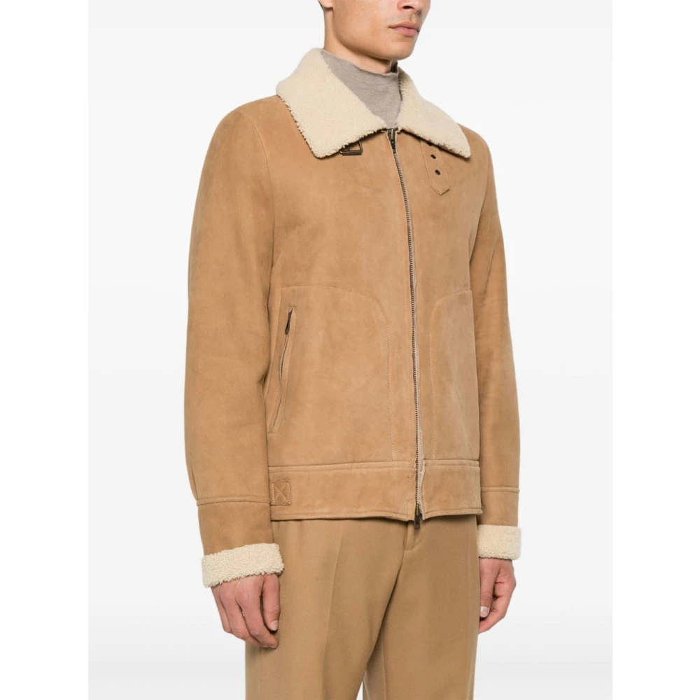 Salvatore Santoro Stijlvolle Jassen Collectie Beige Heren