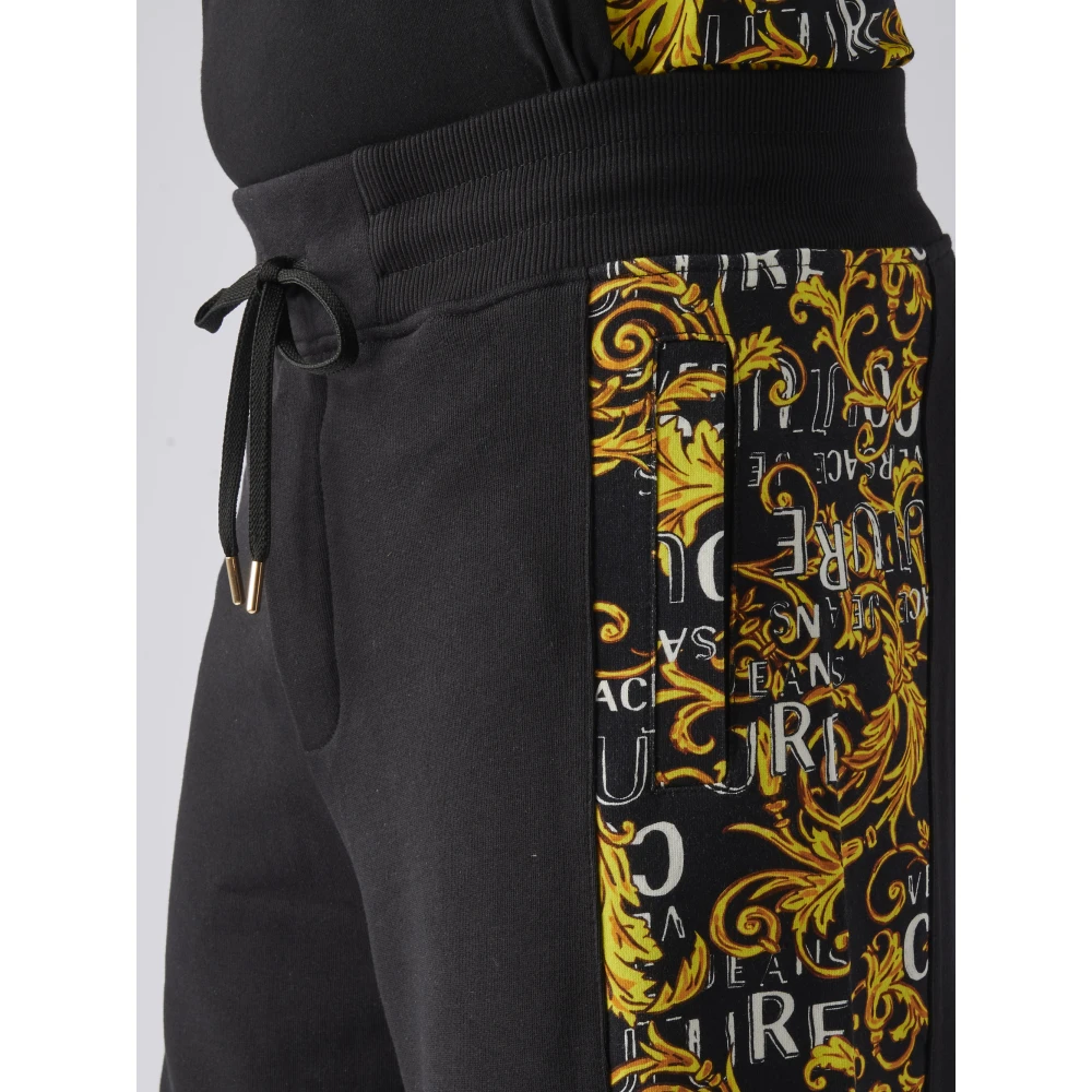 Versace Jeans Couture Luxe Barok Shorts voor Heren Black Heren