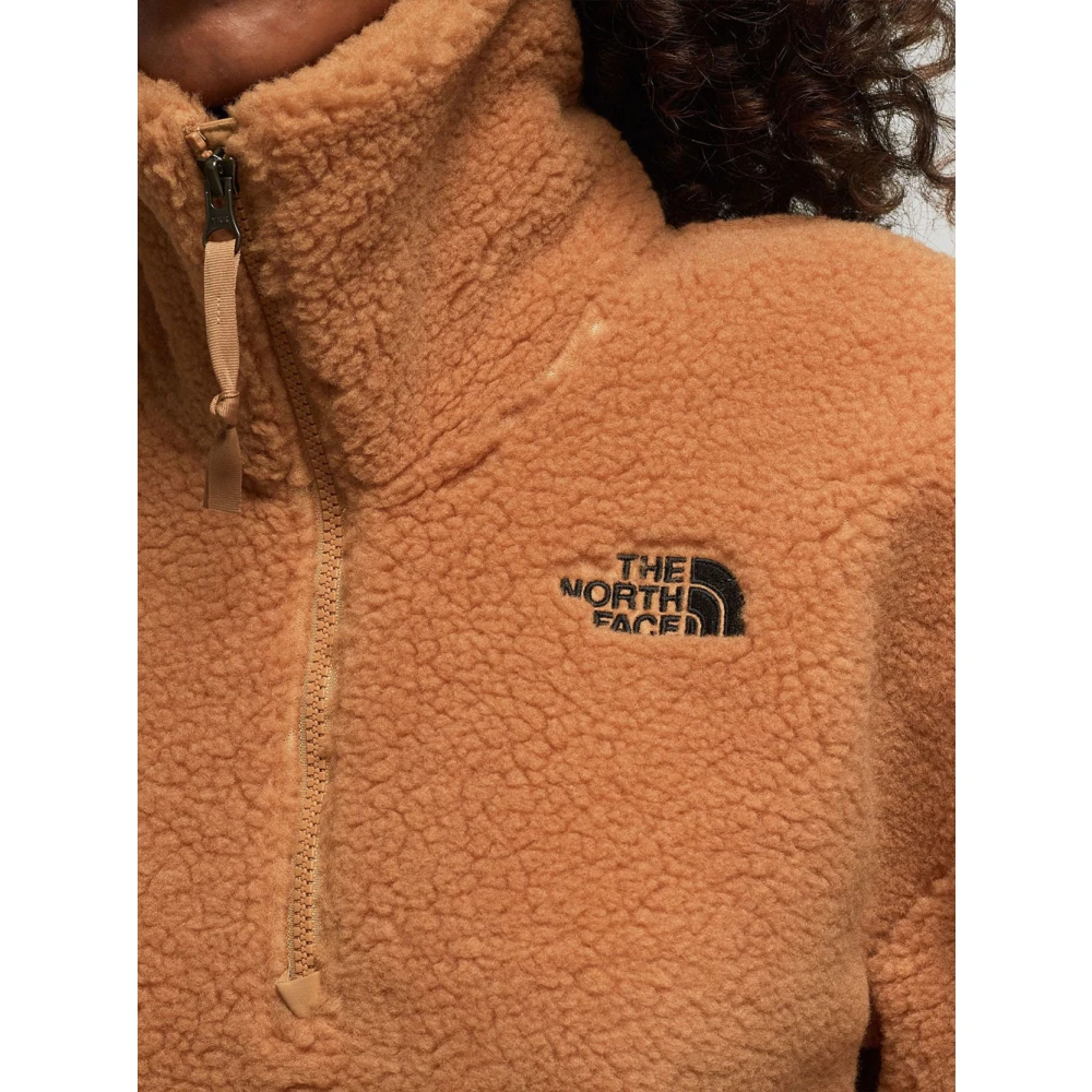 The North Face Gezellige High Pile Fleece Sweater Brown Dames