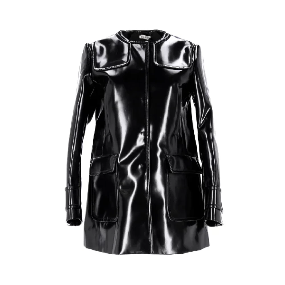 Miu Pre-owned Polyester outerwear Black Dames