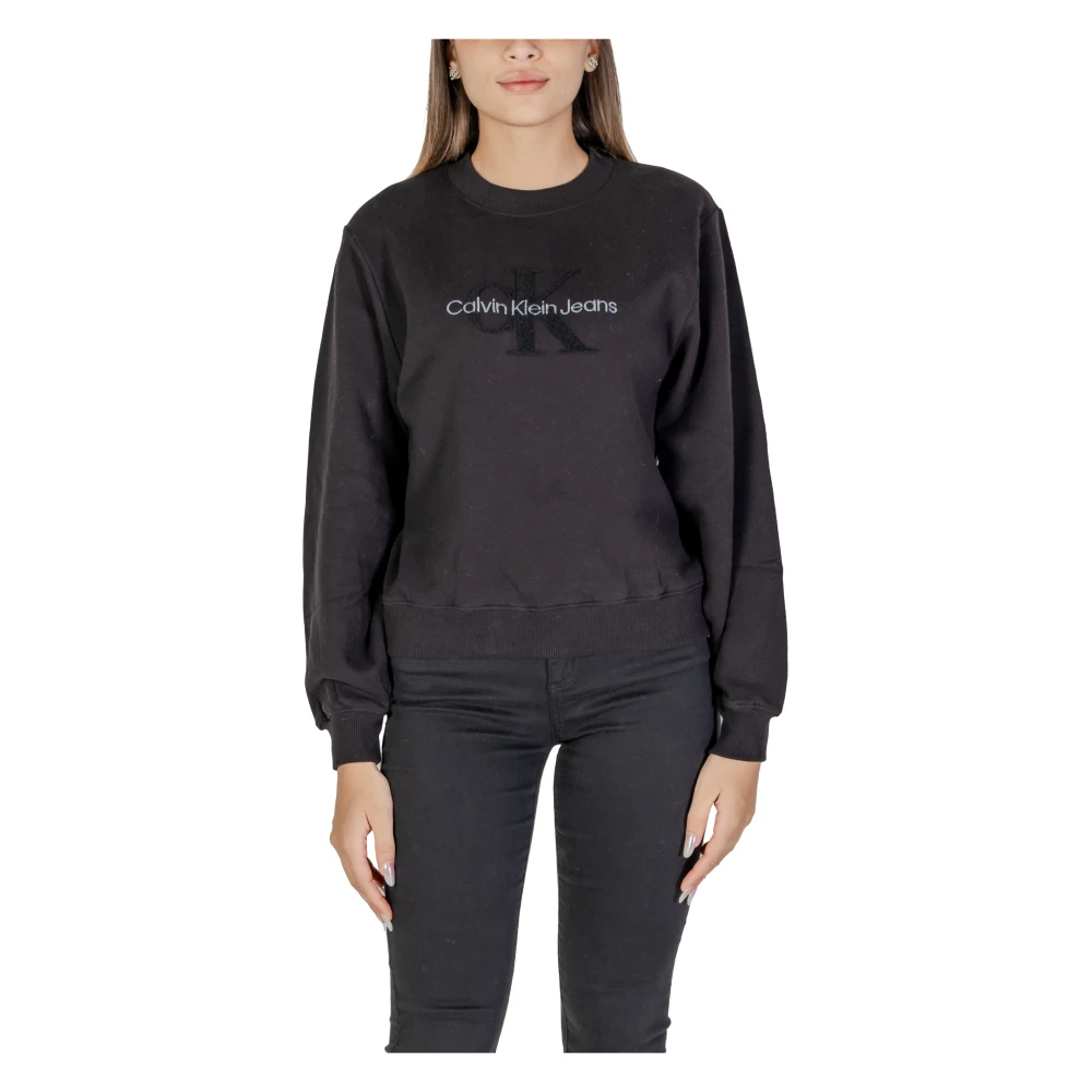 Calvin Klein Jeans Chenille Monologo Dames Sweater Black Dames